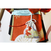 Halloweez Yoimiya Cosplay Kimono Dress with Wig | Authentic Genshin Impact Costume - Halloweez